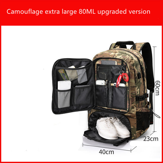 Extra Large Travel Bag Men's Outdoor Mountaineering Leisure Super Large Capacity Travel Shoulders