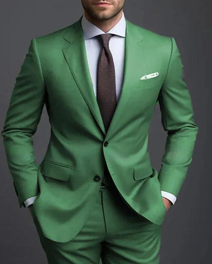 Business Casual Men's Fashion Suit Two-piece Suit