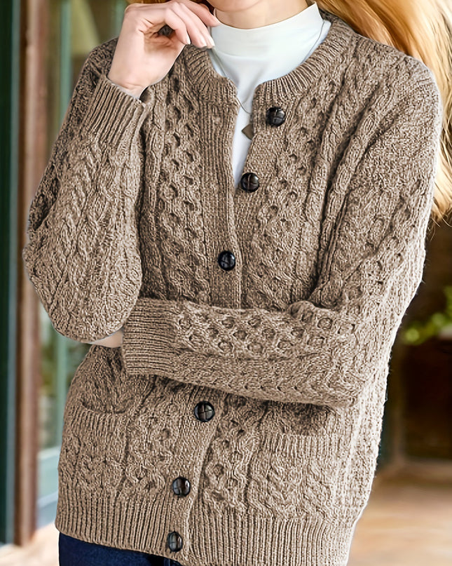 Women's Casual Knit Cardigan Sweater Cozy Long Sleeve
