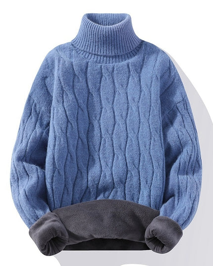 High Neck Velvet Thickening Thermal Sweater