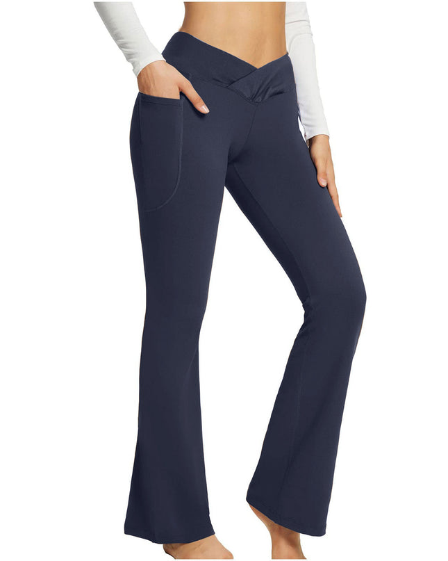 High Waist Slim Fit Wide Leg Yoga Pants Women