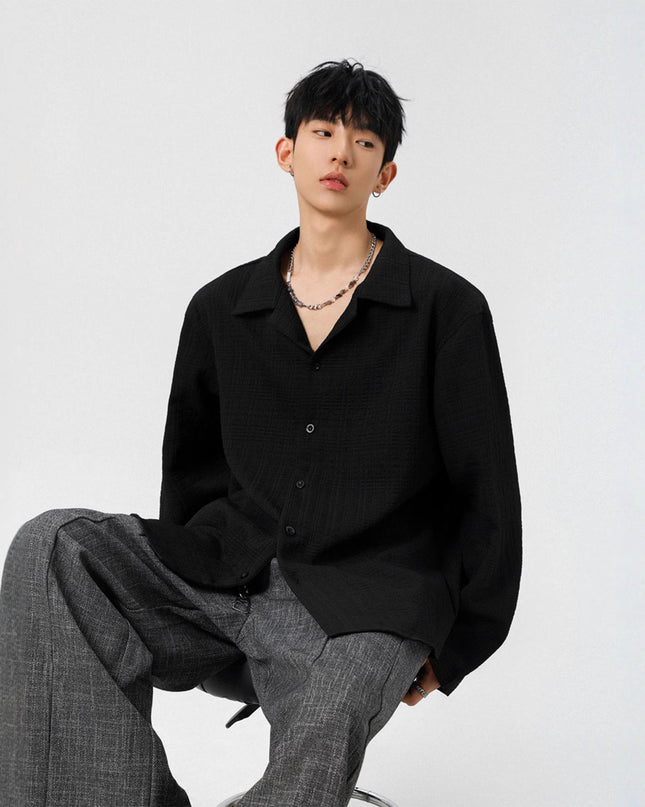 Men's Fashion Brand Jacquard Design Casual Shirt