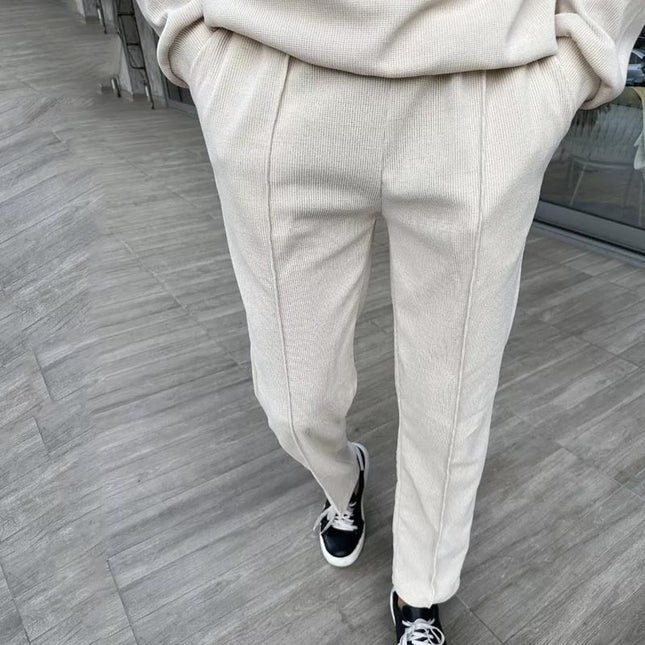 Men's European And American Simple Casual Sweatshirt Outfit