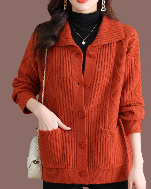 Outerwear Loose Casual Stretch Long Sleeve Sweater