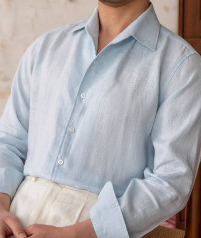 Holiday Commuter Half-open Collar Breathable Casual Long-sleeved Shirt
