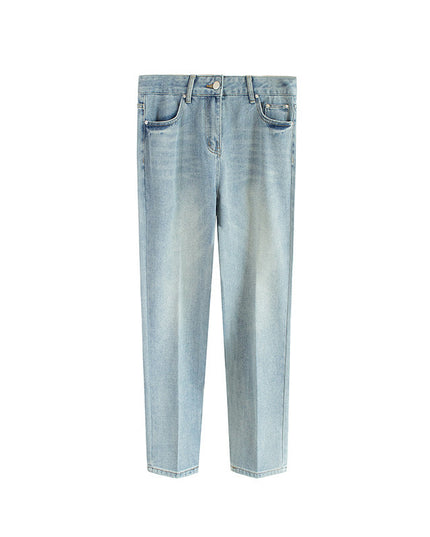 Versatile Casual Small Leg Cropped Jeans For Men