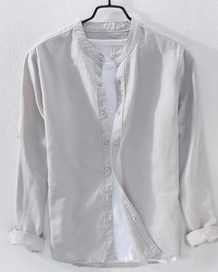 Loose Breathable Casual Long Sleeve Cotton Linen Shirt