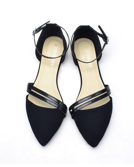 Female Pointed Hollow Back With Flat Sole Sandals