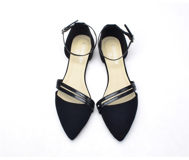 Female Pointed Hollow Back With Flat Sole Sandals