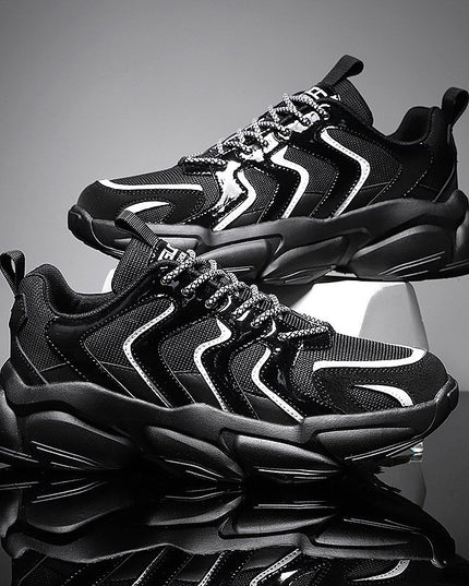 All-match Casual Sports Running Black Increased Mesh Tide Shoes