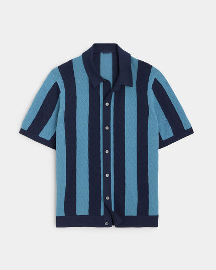 Fashion Men's Polo Shirt Hollow Breathable