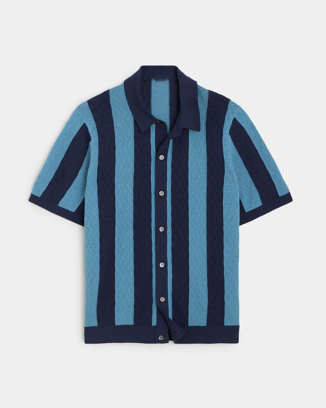 Fashion Men's Polo Shirt Hollow Breathable