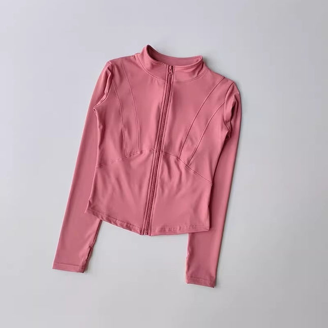 Stand Collar Jacket Thin Fitness Top Yoga Clothes Long Sleeve