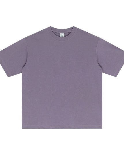 Street Long-staple Cotton Solid Color Short Sleeve