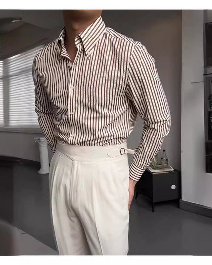 Spring Seersucker Series Shirt Men