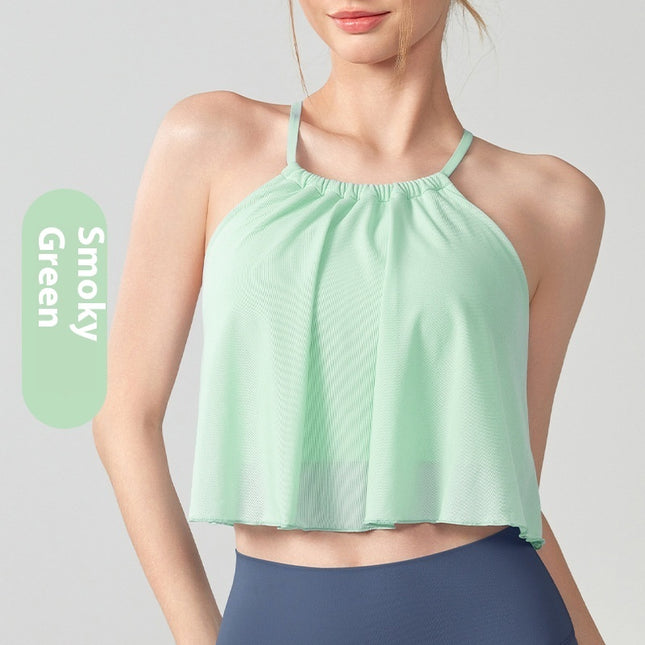 Mesh Yoga Clothes Vest Women's Outer Wear Sling