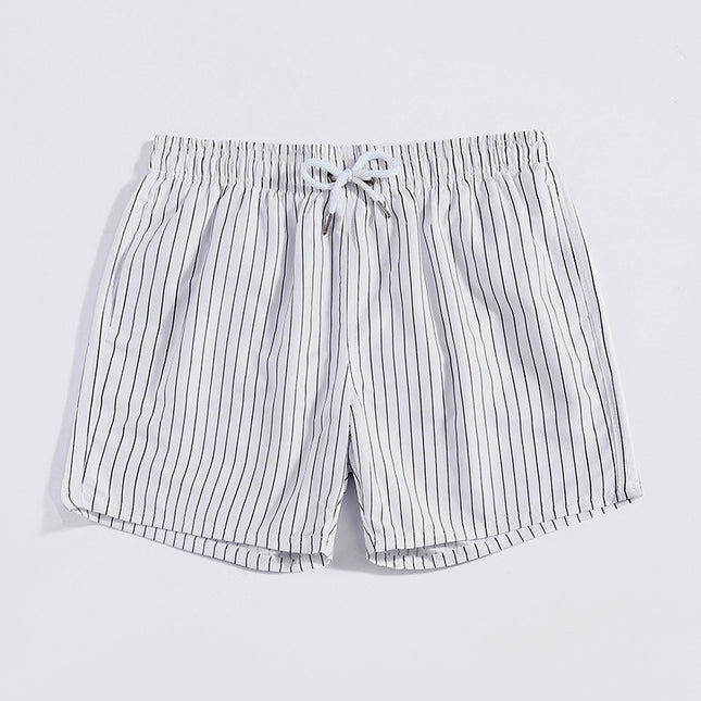 Beach Pants Men's Quick-drying Soakable Loose Plus Size With Lining White