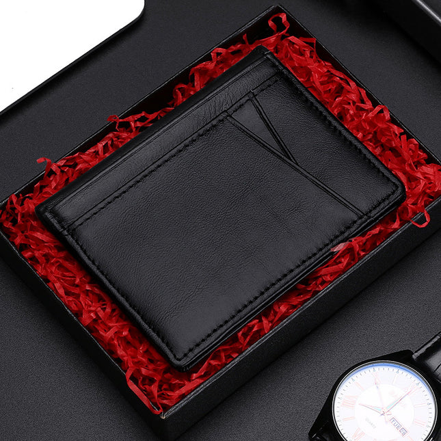 Multi-card Slot RFID Real Cowhide Bank Card Holder ID Holder