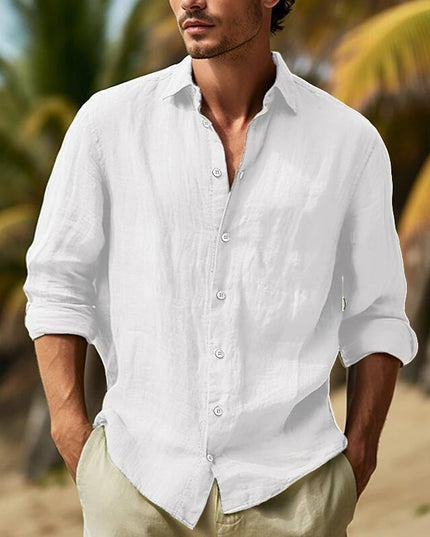 Men's Casual Solid Color Plus Size Shirt