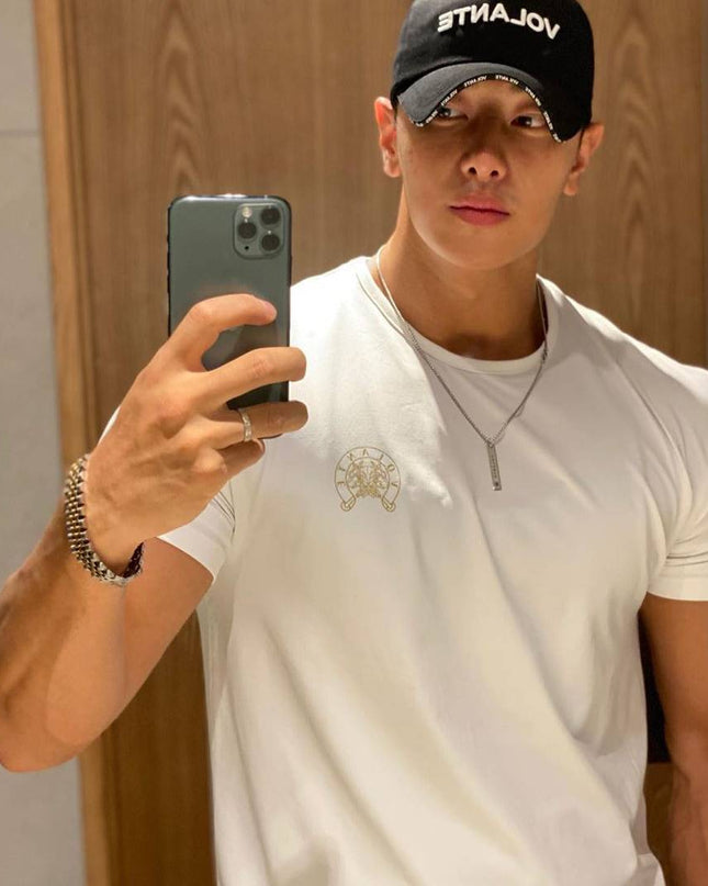 Men's Short Sleeve Slim Stretch Fitness T-shirt