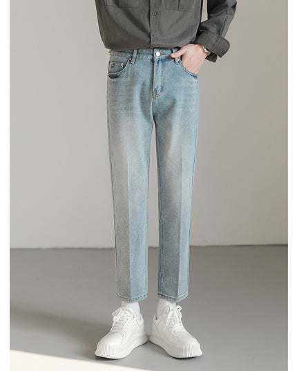 Versatile Casual Small Leg Cropped Jeans For Men