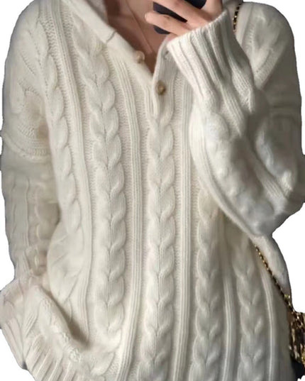 Heavy European Goods Cashmere Sweater Women's Hooded Sweater Loose Pullover