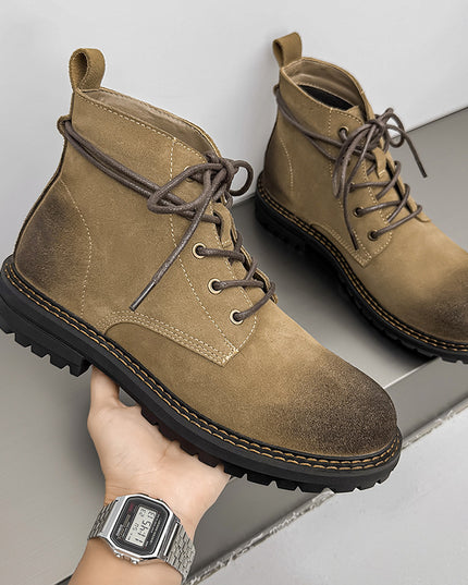 Outdoor Wear-resistant Short Boots Matte Leather Boots