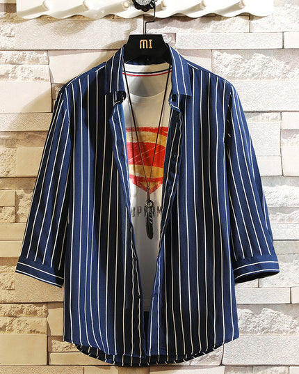 Summer Men's Three-quarter Sleeve Casual Shirt Jacket