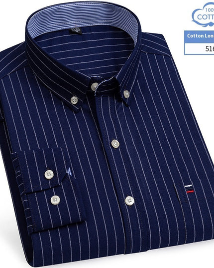 Men's Long-sleeved Cotton Shirt Business Casual Slim-fitting Shirt
