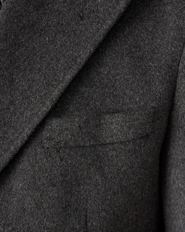 Double Breasted Coat Wool Atmospheric Field Coat