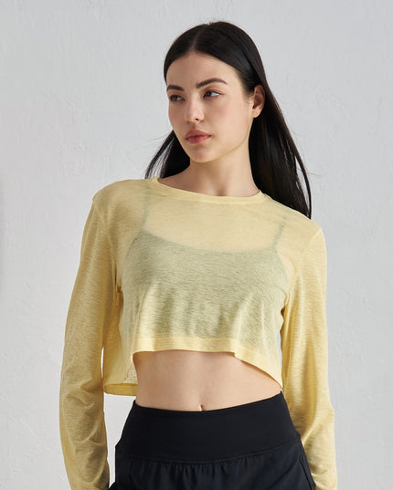 Bunchy Yarn Spring And Summer Loose Midriff Outfit Sports Long Sleeves Outerwear