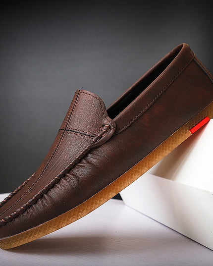 Spring New Men's Casual Lazy Small Leather Shoes