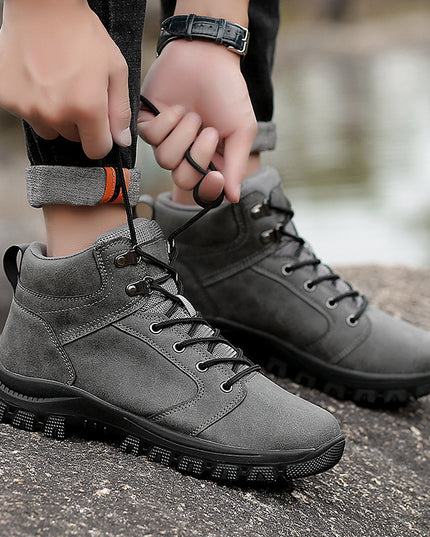 Men's High Top Shock-absorbing Non-slip Outdoor Sports Martin Boots