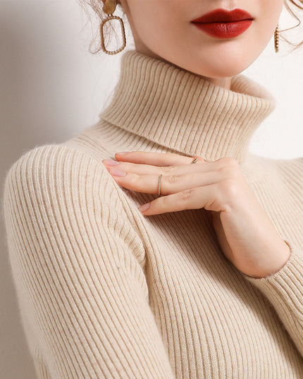 New Sweater Women's Turtleneck Pullover Slim Bottoming Shirt Thickened