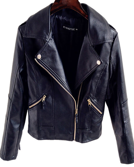 Women's Leather Coat Women's Short Korean Style