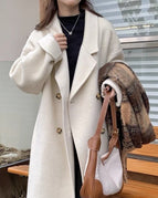 Oat White Single Layer Woolen