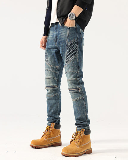 Stretch Tight Men's Fashion Street Slim Fit Jeans Casual