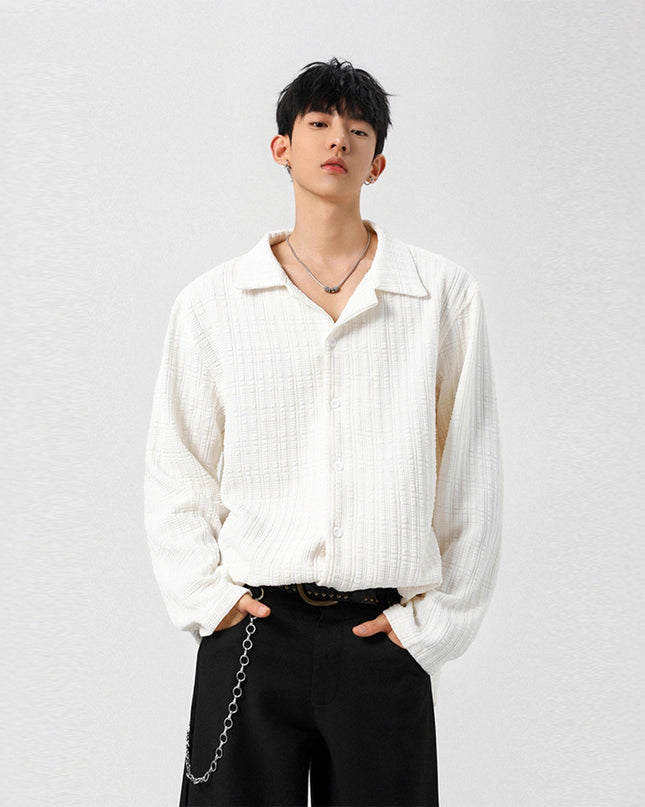 Men's Fashion Brand Jacquard Design Casual Shirt