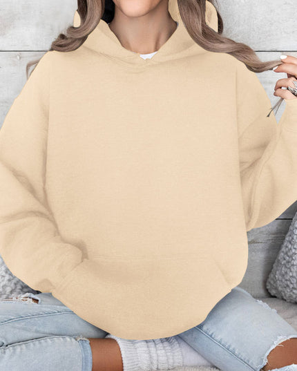Loose Hooded Multi-color Sweater For Women