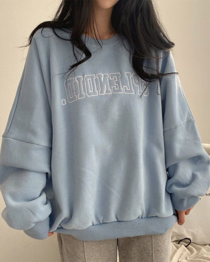 Fleece-lined Thickened High-end Sweater Female Student All-matching Long