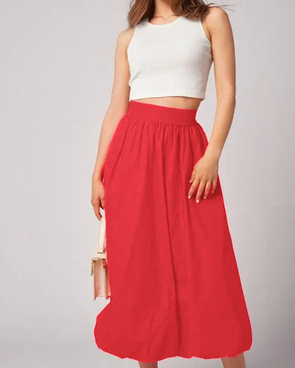 Spring Commute Style Balloon Skirt
