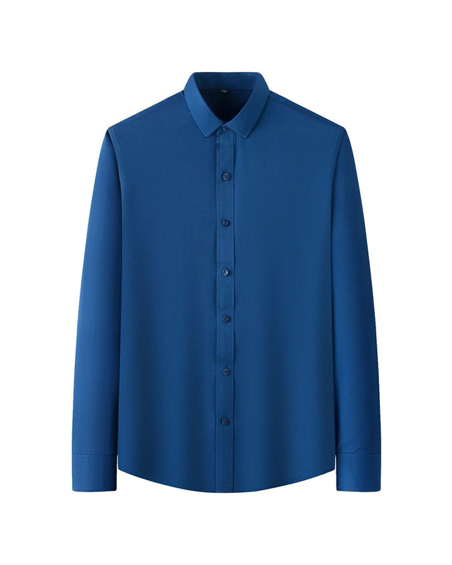 Plus Size Full Elastic Force Shirt Men's Long Sleeve