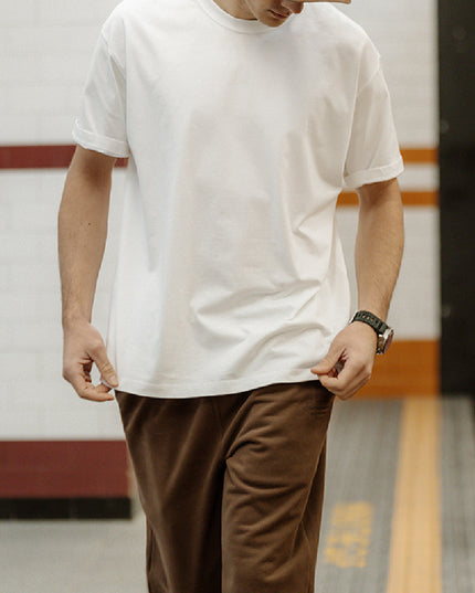 Basic Solid Color Heavy Underwear Short-sleeved T-shirt Men