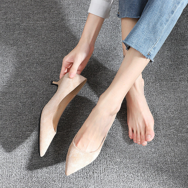 Black High Heels Women's Stiletto Work Shoes