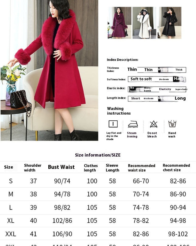 Double-sided Woolen Coat Women's Korean-style Thickened