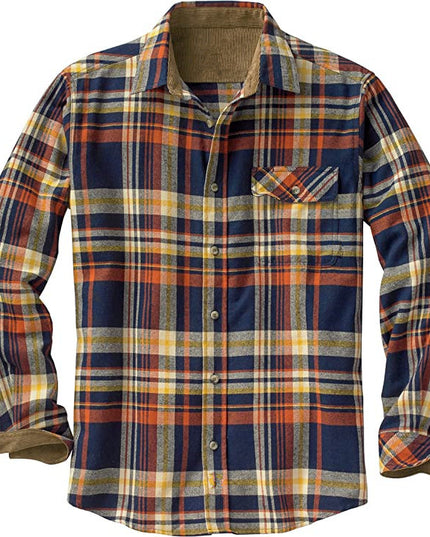 European And American Spring And Autumn Single-breasted Plaid Shirt Long Sleeve Loose