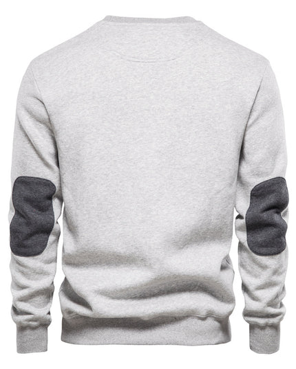 Men's Solid Color Pullover Sports Round Neck Bottoming Shirt Sweater