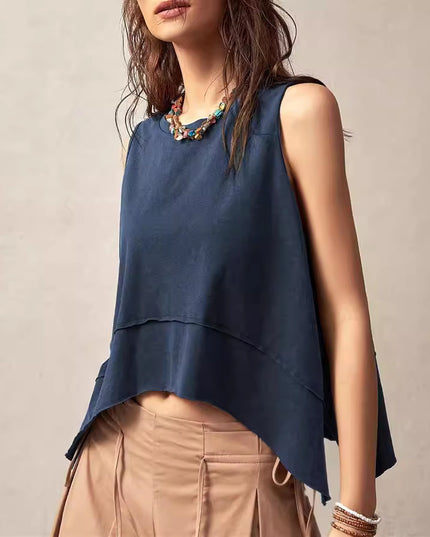 Summer Irregular Loose-fitting Sleeveless Shirt