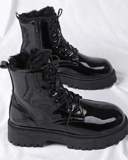 Martin Black Working Wear British Style Casual Motorcycle Leather Boots