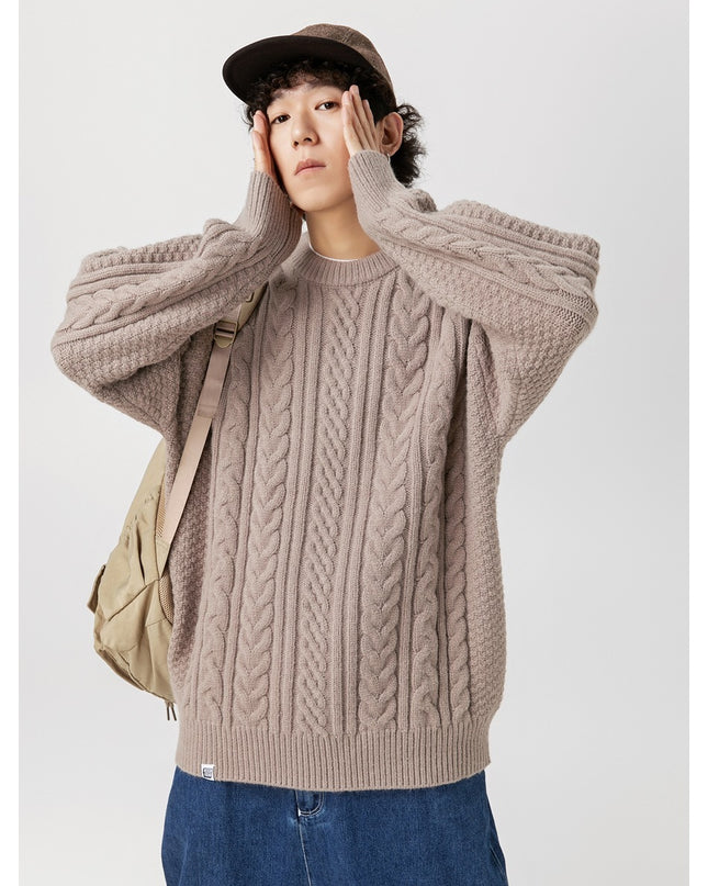 Japanese-style Retro Brocade Same Round Neck Sweater